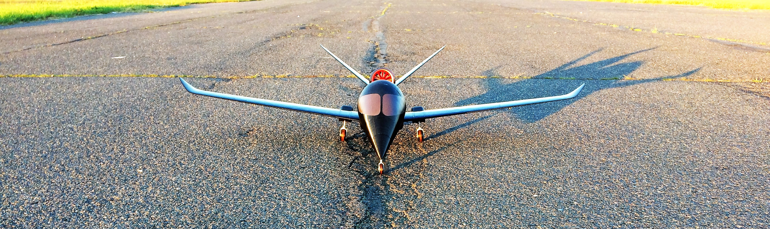 3D printed airplane in flight